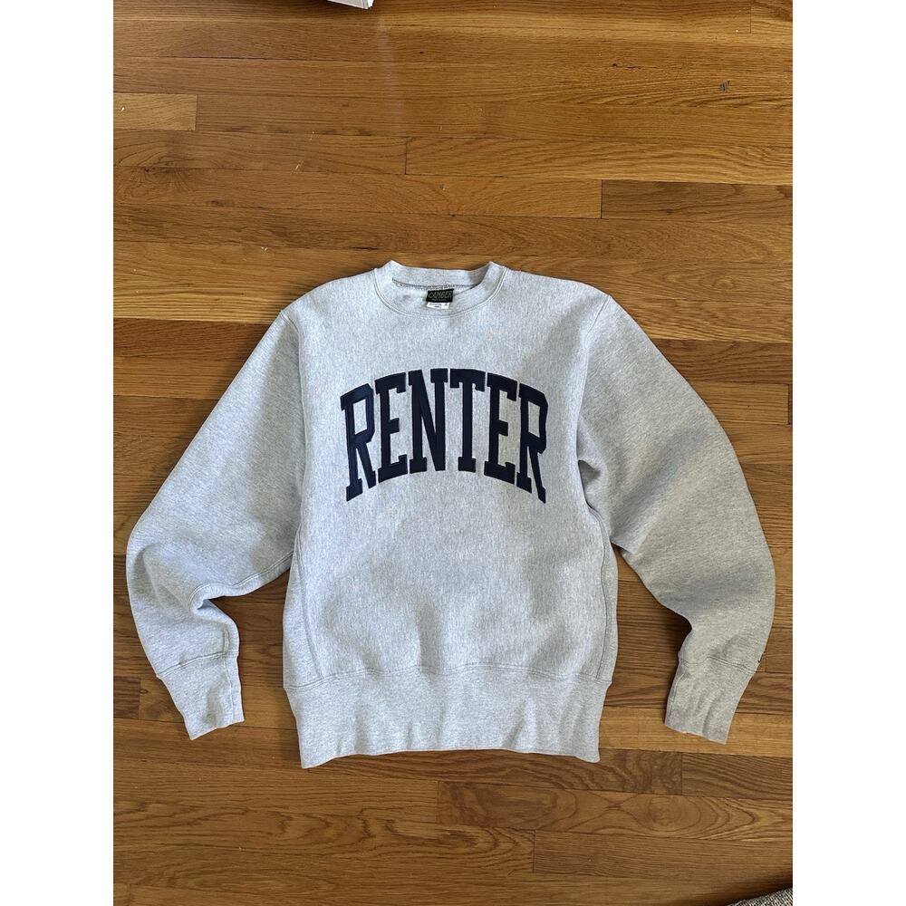 Small Heather Grey Camber Cross-Knit Heavyweight Sweatshirt